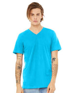 Unisex Heather CVC V-Neck Tee