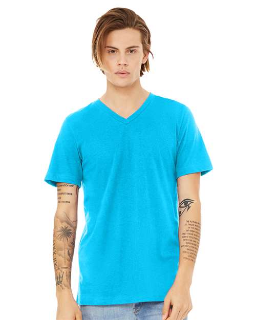 Unisex Heather CVC V-Neck Tee