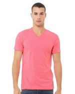Unisex Heather CVC V-Neck Tee