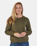 Women's Quilted Crewneck Pullover
