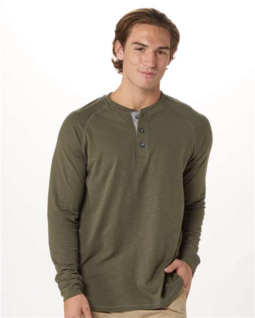Unisex Henley Long Sleeve T-Shirt