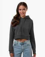 Women's Cropped Fleece Hooded Sweatshirt