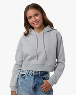 Women's Cropped Fleece Hooded Sweatshirt