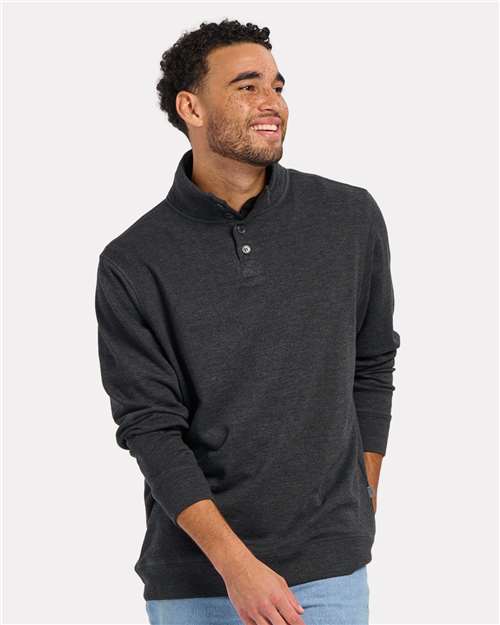 Men's French Terry Button Pullover