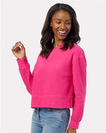 Women's Ribbed Knit Cropped Boxy Crew