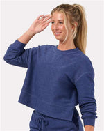 Women's Ribbed Knit Cropped Boxy Crew