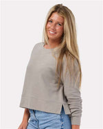 Women's Ribbed Knit Cropped Boxy Crew
