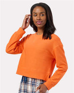 Women's Ribbed Knit Cropped Boxy Crew