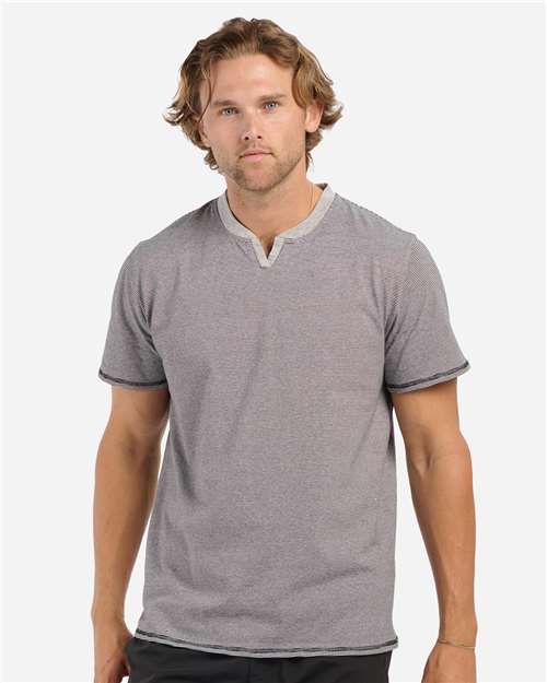 Men's Striped V-Notch T-Shirt