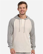 Unisex Waffle Knit Pullover Hooded Long Sleeve T-Shirt