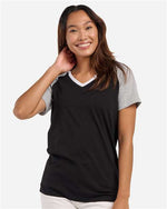 Women's Colorblocked V-Neck T-Shirt