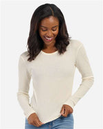 Women's Waffle Knit Baby Long Sleeve T-Shirt
