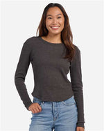 Women's Waffle Knit Baby Long Sleeve T-Shirt