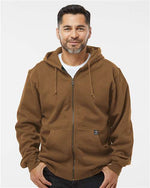 Men's Tall Crossfire Heavyweight Power Fleece Hooded Jacket with Thermal Lining