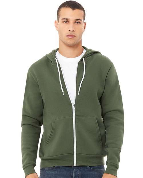 Unisex Sponge Fleece Full-Zip Hoodie Sweatshirt