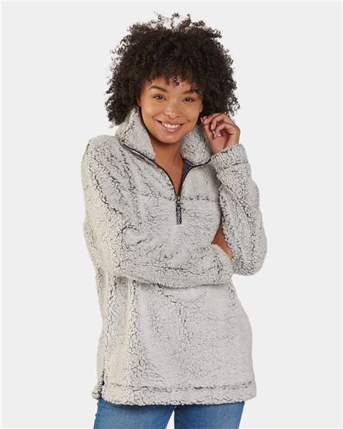 Unisex Sherpa Fleece Quarter-Zip Pullover