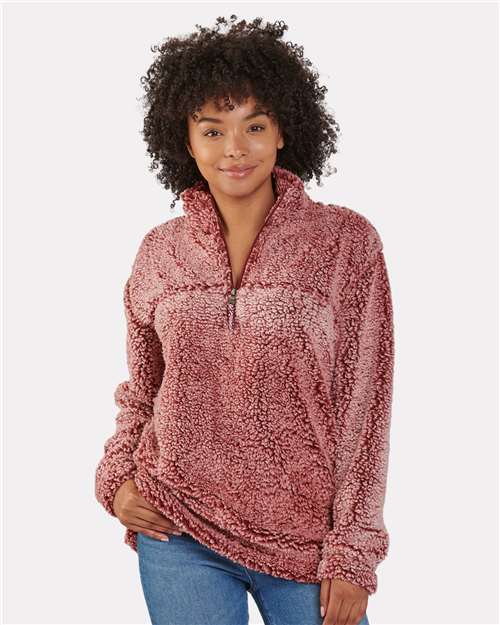 Unisex Sherpa Fleece Quarter-Zip Pullover