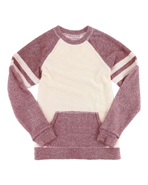 Women's Cozy Contrast Fleece Crewneck Pullover