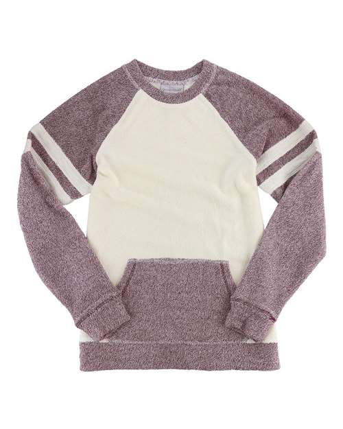 Women's Cozy Contrast Fleece Crewneck Pullover