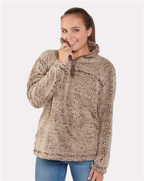 Unisex Sherpa Fleece Quarter-Zip Pullover