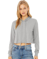 Women’s Triblend Crop Long Sleeve Hoodie Tee