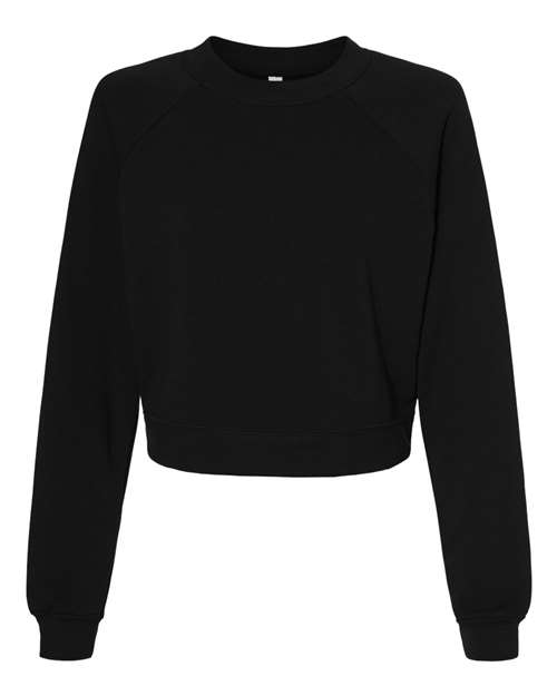 Women's Crop Raglan Fleece Crewneck Sweatshirt