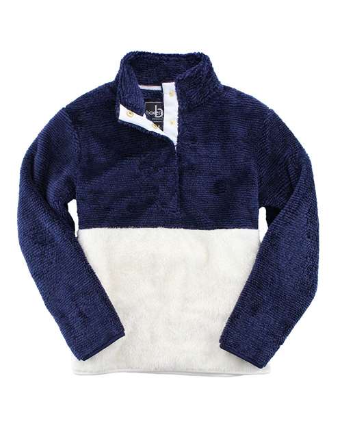 Unisex Fuzzy Half-Snap Fleece Pullover