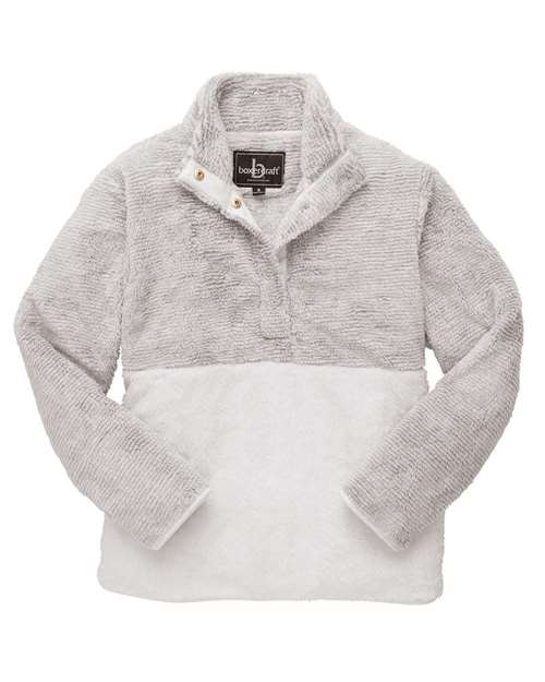 Unisex Fuzzy Half-Snap Fleece Pullover