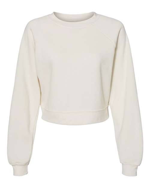 Women's Crop Raglan Fleece Crewneck Sweatshirt