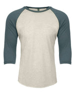 Unisex CVC Three-Quarter Sleeve Raglan T-Shirt