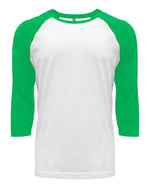 Unisex CVC Three-Quarter Sleeve Raglan T-Shirt