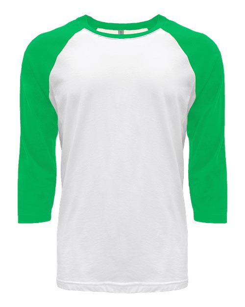 Unisex CVC Three-Quarter Sleeve Raglan T-Shirt